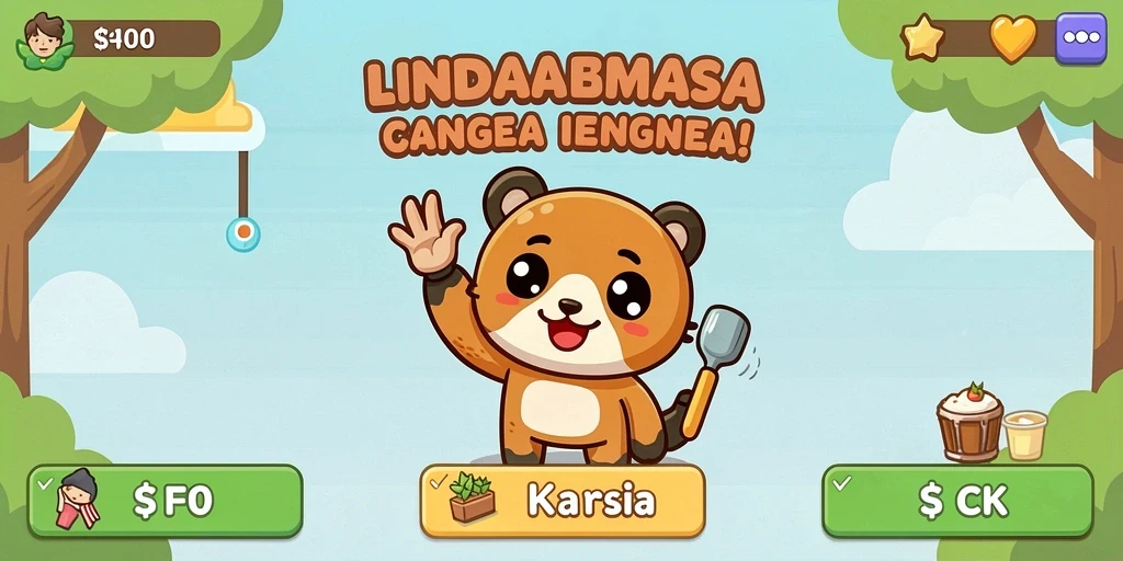 Tampilan awal permainan yang menarik dan intuitif.