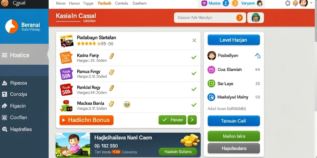 Tampilan menu utama HARGATOTO yang menarik.