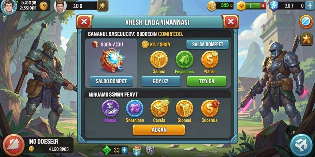 Tampilan awal permainan yang menarik dan ramah pengguna.