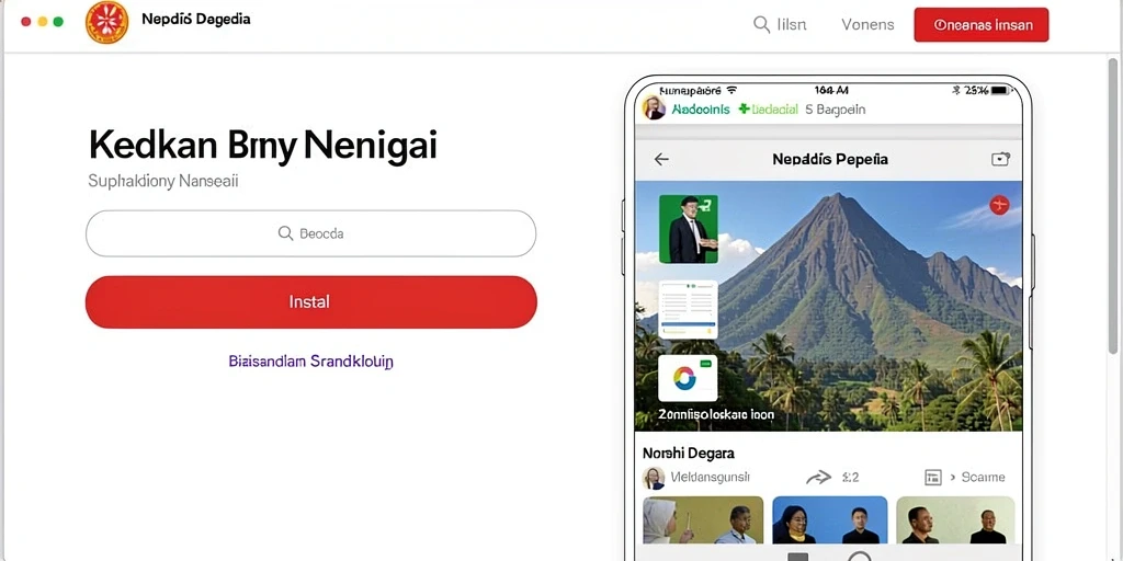 Tampilan awal yang menarik dan interaktif.